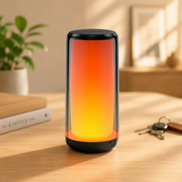 QERE HF33 Mini Enceinte Portable Sans Fil Extérieure avec Subwoofer et Lumières LED RGB Clignotantes, Alimentation DC, pour Fêtes et Basses Puissantes