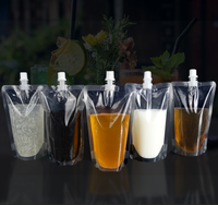 Sans BPA 100 ml nourriture boisson stand up sachets lait stockage boisson emballage sacs avec bec c a p