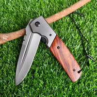 Couteau pliant multifonctionnel portable personnalisable en acier inoxydable 420J2, couteau de survie de poche pour le camping