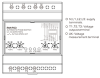 Sélecteur de phase automatique RELETEK RM-PS3, haute puissance, miniature, AC 3*220V, basé sur un microcontrôleur, avec boutons et indication LED