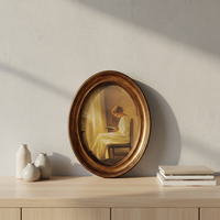 Marco de Fotos Rectangular de Plástico, Estilo Europeo Retro Clásico, Ligero, Vintage, Minimalista, Color Madera, para el Hogar