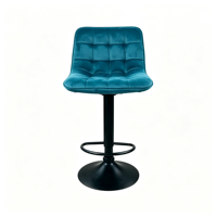 Tabouret de bar moderne en velours capitonné, réglable en hauteur, pivotant, chaise haute de cuisine, siège pivotant, tabourets de salon d'hôtel, chaises de bar