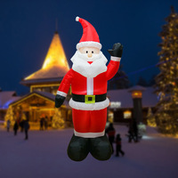Figurine gonflable de Noël transfrontalière de 1,80 m pour décoration extérieure de jardin, décorations de vacances gonflables