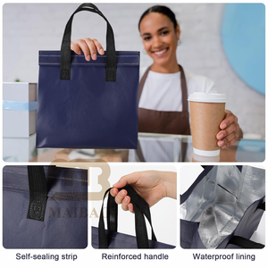 Eco desechable papel de aluminio café burbuja Boba leche té para llevar bolsa aislada café entrega de comida térmica no tejida bolsa térmica - Product Image 6