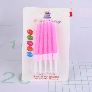 Conjunto de 5 Velas de Aniversário em Espiral Pastel, Velas Torcidas Arco-Íris Rosa e Verde-Água, Topos de Bolo Fofos para Celebrações de Aniversário Infantil - Product Image 6