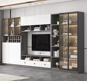 Factory Cheap Wooden Wall Tv <b>Cabinet</b> Furniture Designs Modern Home Living Room Solid Wood Stand Tv <b>Cabinets</b> - Product Image 2