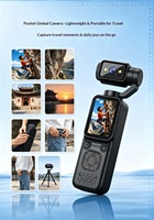 Caméra stabilisée de poche ABS la plus vendue, 4K HD, stabilisation intégrée, MicroSD, étanche, vision nocturne faible luminosité, pour vlogging