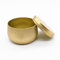 Großhandel 2oz 4oz 6oz 8oz Leere runde duftende Roségold Blechdose für Kerzen Behälter Gläser Travel Black Candle Dosen