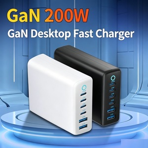 <span class=keywords><strong>Cargador</strong></span> de Escritorio GaN de 200W con 6 Puertos, Carga Rápida PD QC SCP, Multiprotocolo, USB <span class=keywords><strong>Tipo</strong></span> C para MacBook, iPhone, <span class=keywords><strong>Huawei</strong></span>, Xiaomi - Product Image 3
