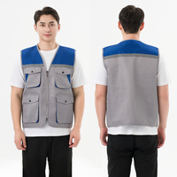 Veste de sécurité pour hommes de qualité supérieure Logo personnalisé Gilet en polyester réfléchissant haute visibilité avec long matériau en toile pour les bénévoles