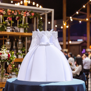 Abiti Eleganti per Bambine Meiqiai, Vestiti da Cerimonia per Bambine, Abito Estivo in Raso per Feste di Compleanno L5083 - Product Image 1