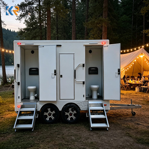 Remorque de toilettes portable, toilettes mobiles, remorque de toilettes de voyage, toilettes pour événements extérieurs, toilettes mobiles de camping - Product Image 3