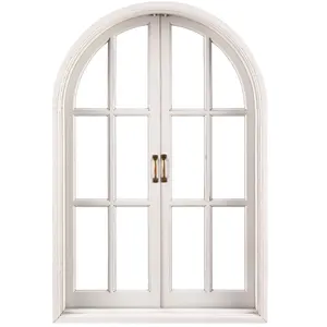 Ventana de aluminio con diseño francés, ventana de medio círculo abierta con parrilla para Iglesia - Product Image 1