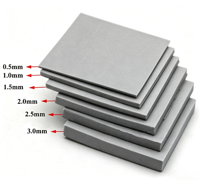 Coussin thermique en silicone 1,5-16W/mK |   Coussin thermique adhésif sur mesure pour EV/PCB/CPU/GPU, électronique 5G, découpe sur mesure