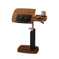 Table d'appoint moderne en bois réglable en hauteur, mini table basse, bureau multifonctionnel, étagère de rangement pour salon, balcon, chambre