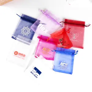 Sacchetti per imballaggio di gioielli in Organza personalizzati sacchetti regalo per la decorazione della festa nuziale