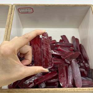 Gemmes en vrac Saphir orange brut Corindon synthétique Pierre non coupée - Product Image 5