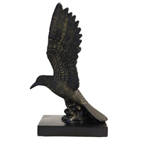 Usine Personnalisé Noir Métal Résine Artisanat Oiseau Forme Sculpture Figurine Trophée Prix D'affaires Souvenir Événements Cadeaux pour La Décoration Intérieure