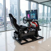 Simulador de carreras plegable, cabina de simulador de carreras con movimiento completo, simulador de carreras 9D VR