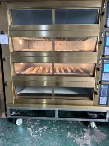 เครื่องมือใส่แป้งขนมปังแบบมือหมุนและอัตโนมัติ สำหรับเตาอบแบบเด็ค พร้อมถาดรองอบและอุปกรณ์ดัน-ดึง สำหรับผู้จำหน่ายเบเกอรี่ - Product Image 5