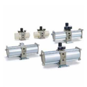 SMC VBA40A-F04 กระบอกสูบบูสเตอร์ แก๊สขนาดกลาง 12 ท่อ วาล์วควบคุมการทำงานแบบแมนนวล อุณหภูมิปกติ - Product Image 1