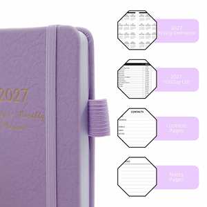 Wholesale PU Leather Hardcover Yearly Weekly Notebook 72 Sheets Elastic Band Planner <b>Notepad</b> for Corporate Promotional Gifts - Product Image 2
