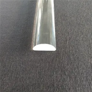 Varilla de cristal de cuarzo de sílice fundida de alta pureza, medio redondo