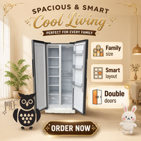 Réfrigérateur intelligent pour la maison, réfrigérateur-congélateur double porte, appareils électroménagers de cuisine pour la maison