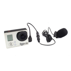 Microphone cravate pour vlog, accessoires audio pour GoPro Hero 4 <span class=keywords><strong>3</strong></span>+ <span class=keywords><strong>3</strong></span> Drift Ghost <span class=keywords><strong>X</strong></span> <span class=keywords><strong>Action</strong></span> Camera - Product Image 2