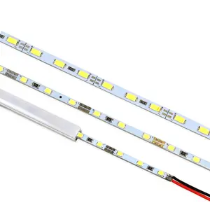 זכוכית pcb smd 2835 12v 24v 24v 4mm דק הוביל רצועה קשה 72leds 144, 120 נוריות הוביל קשה רצועת בר אור