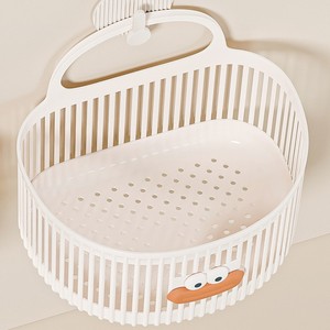 Multifunctional Oval Small <strong>Hanging</strong> <strong>Basket</strong> Wall-Mounted Bathroom Kitchen Dormitory Bedside Washcloth Cosmetics/Jewelry Storage - Product Image 2