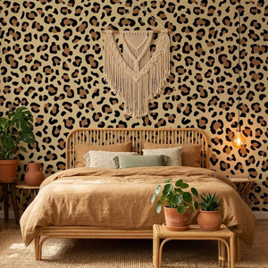 Luxury Leopard Print Waterproof <strong>Wallpaper</strong> <strong>Peel</strong> <strong>and</strong> <strong>Stick</strong> Self Adhesive PVC <strong>Wallpapers</strong> Roll for Bedroom Living Room Home Decor - Product Image 1