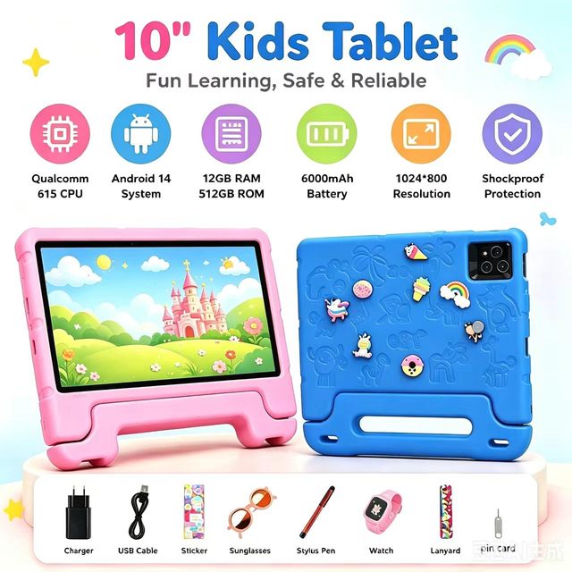 Factory OEM 10.1 Inch 12+512GB Android 14 Tablet with FHD Screen Octa Core 4G Call & 5G WiFi for Business & Gaming Home Use
