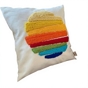 Designer Tufted Boho Cushion Cover By <b>Indian</b> Textiles H/L Handwoven Decorative <b>Throw</b> Pillow Luxury Boho Pillow Hot Selling - Product Image 1