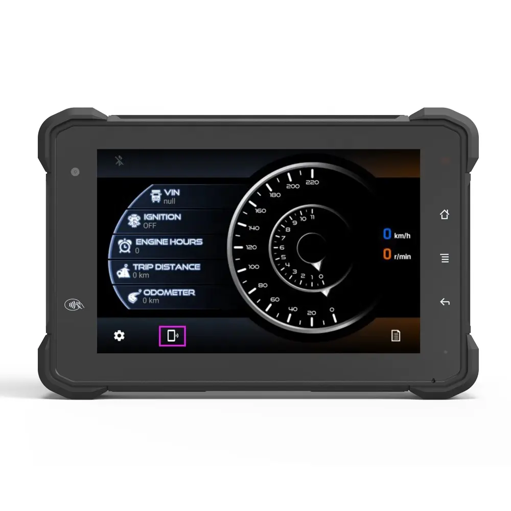 3Rtablet Tablet VT-7 IP66 Tahan Air 7 Inci Tablet Manajemen Armada Komputer Kendaraan Kasar Opsional SAE J911 OBD-II Antarmuka Bus