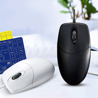 Souris en plastique médicale industrielle anti-virus sous-marin lavable étanche IP68 avec boutons de clic gauche et droit et molette de défilement
