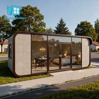 Casa Contenedor Prefabricada Portátil Tipo Cabaña Apple para Glamping, Resort, Jardín u Oficina, Impermeable y Duradera
