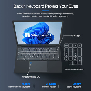 จอภาพพกพา IPS ขนาด 15.6 นิ้ว รองรับโลโก้สั่งทำ พร้อม RAM 12GB และ <span class=keywords><strong>Intel</strong></span> <span class=keywords><strong>Celeron</strong></span> N95 ใช้งานร่วมกับ Windows 11 ได้ เหมาะสำหรับแล็ปท็อปสำหรับนักเรียน - Product Image 6