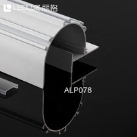 Profil LED encastrable pour plafond en plaques de plâtre, éclairage indirect en aluminium courbé pour éclairage commercial