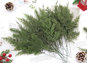กิ่งสนเทียม, ใบสนสีเขียว, อุปกรณ์ DIY สำหรับพวงมาลัย ตกแต่งคริสต์มาส และตกแต่งสวนในบ้าน, ขายส่ง - Product Image 2