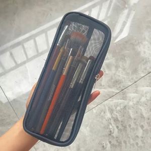<b>Makeup</b> Brush Travel <b>Case</b> Cosmetic Toiletry Bag Organizer for Men Women Beauty Tools Mesh Pouch Wash Storage Accessories - Product Image 3