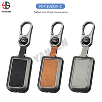 Porte-clés de voiture en cuir porte-clés coque de clé intelligente pour Suzuki Swift Wagon R Jimny Sierra Spacia Ertiga accessoires