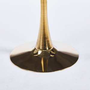 Tavolo da Pranzo Quadrato Tulip con Base in Metallo Dorato da 24 Pollici, Tavolo Moderno da Bistrot per 2-4 Persone - Product Image 3