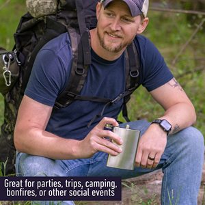 Spirituosen-Aufbewahrungsflaschen für Reisen, Wandern, Angeln, Whiskey, tragbare, auslaufsichere Hüftflaschen aus Edelstahl, Outdoor, Camping, Jagd - Product Image 4