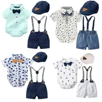 Kustom Massal Anak Bayi Baru Lahir Pakaian Set 0-3 Bulan untuk Pesta Anak Laki-laki Setelan Romper Set 3-6 Bulan Bayi Boy Pakaian Pakaian
