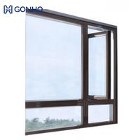 Fenêtres résidentielles modernes GONHO à double vitrage trempé insonorisé, à lamelles en aluminium, avec ouverture horizontale pour la maison