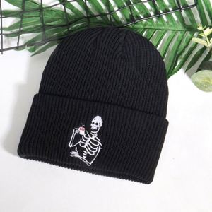 Gorro de Punto de Invierno de Color Sólido, Gorro de Punto con Letras, Gorro de Punto Y2K, Gorro de Punto Bordado 100% Acrílico con Logotipo Personalizado - Product Image 5