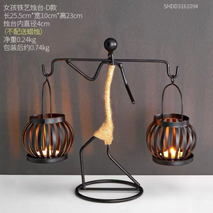 Metall-Kerzenhalter Rustikaler Drahtkunst-Kerzenständer für Zuhause, Wohnzimmer, Schlafzimmer, Esszimmer Heimdekoration Kerzenhalter - Product Image 6