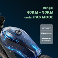2025 nouveauté OEM vélo de saleté électrique 52V 60V gros vélo électrique 750W 1000W gros pneu Double siège adultes vélo électrique de montagne