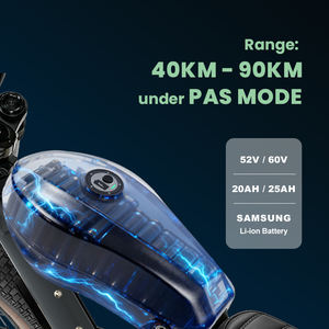 Novedad 2025 OEM Moto Eléctrica de Cross 52V 60V Bicicleta Eléctrica Fat Bike 750W 1000W Llantas Anchas Asiento Doble para Adultos Bicicleta Eléctrica de Montaña - Product Image 4